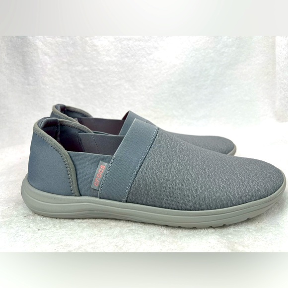 Crocs Reviva Gray Slip-Ons w/ Massaging Bubble Comfort - Like New - Picture 2 of 6